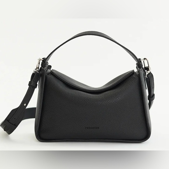 The Horse Black Leather Clementine Bag Purse Silver hardware Zip compartment - Picture 1 of 13